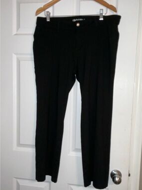 Faded Glory Plus Sized Black Ponte Straight Leg Jeans